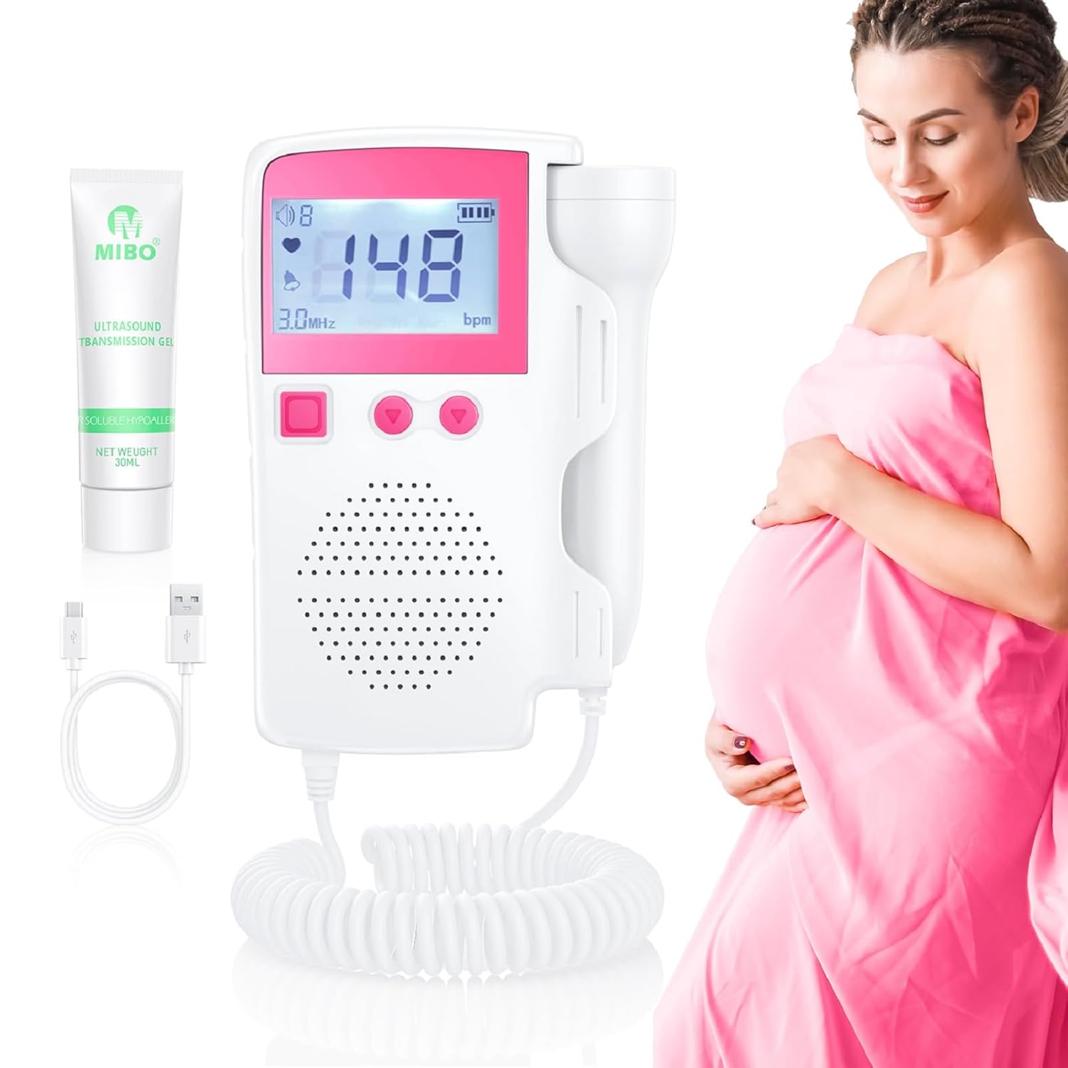 Portable Doppler Fetal Heart Rate Monitor Bag for New Moms