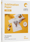 Hiipoo Sublimation Paper 8.5x11 in - Instant Dry, High Transfer Rate