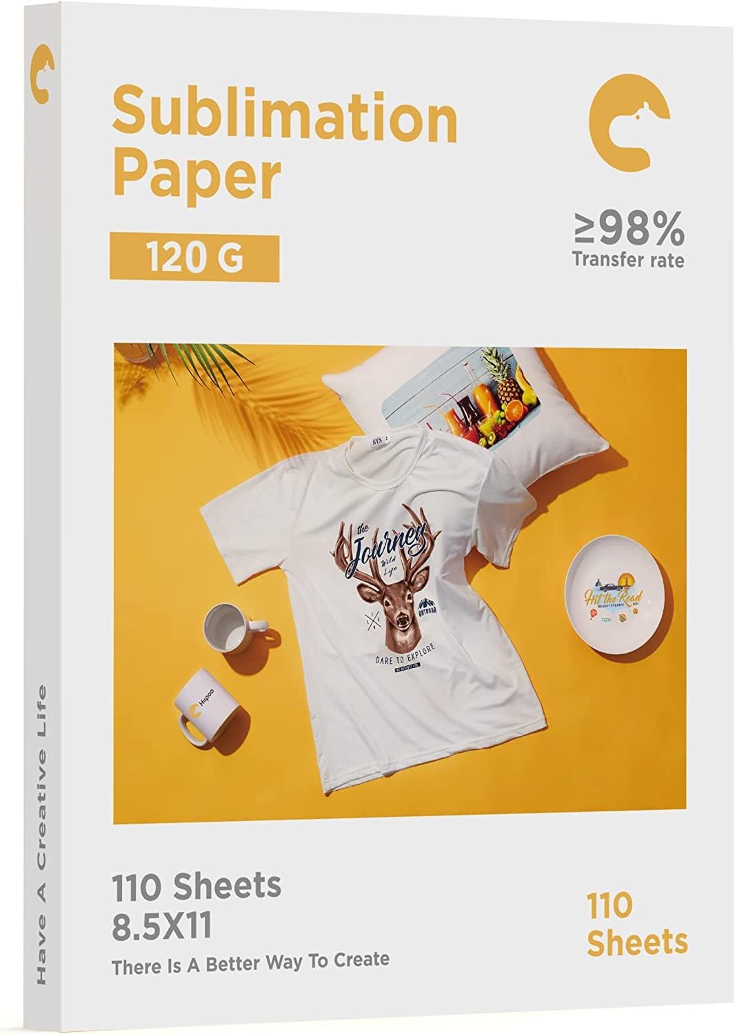 Hiipoo 8.5x11 Sublimation Paper: Vibrant Prints on Mugs, T-Shirts & More!