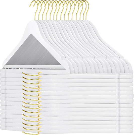 TOPIA HANGER Wooden Hangers 30 Pack for Elegant Closet Organization
