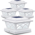 Solar Post Cap Lights 4-Pack - 2 Color Modes for 4x4 to 6x6 Posts
