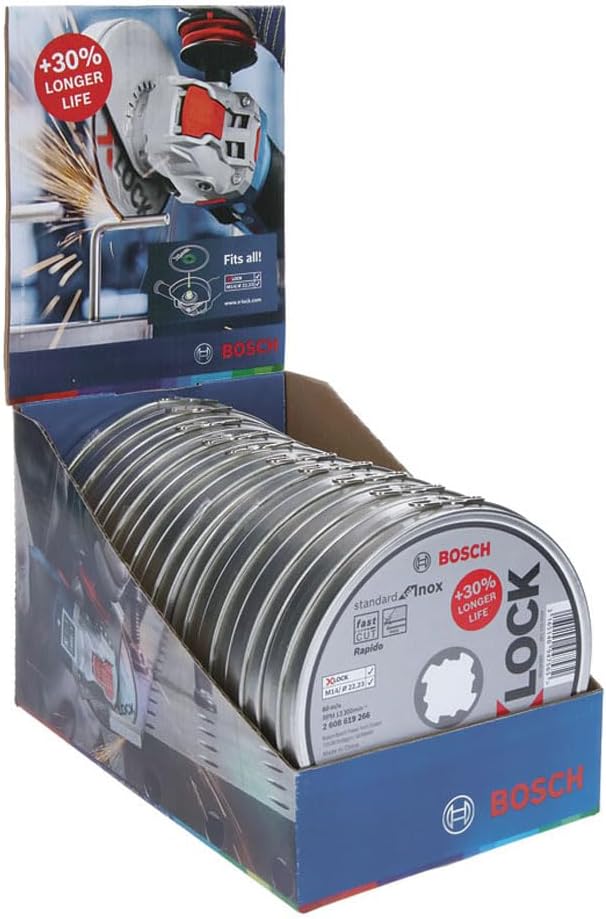 BOSCH 10 pack 115mm INOX Cutting Discs - Precision Straight Cuts