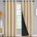 Thermal Insulated 100% Blackout Curtains 52Wx84L - Deep Light Blocking