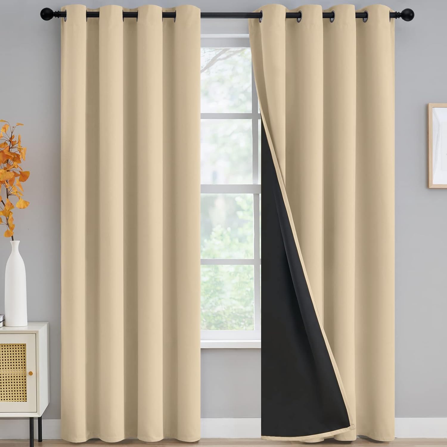 Thermal Insulated Blackout Curtains for Bedroom and Living Room