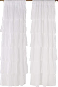 Pleated Layer Curtains 84in x 40in Set of 2 - Elegant Rod Pocket
