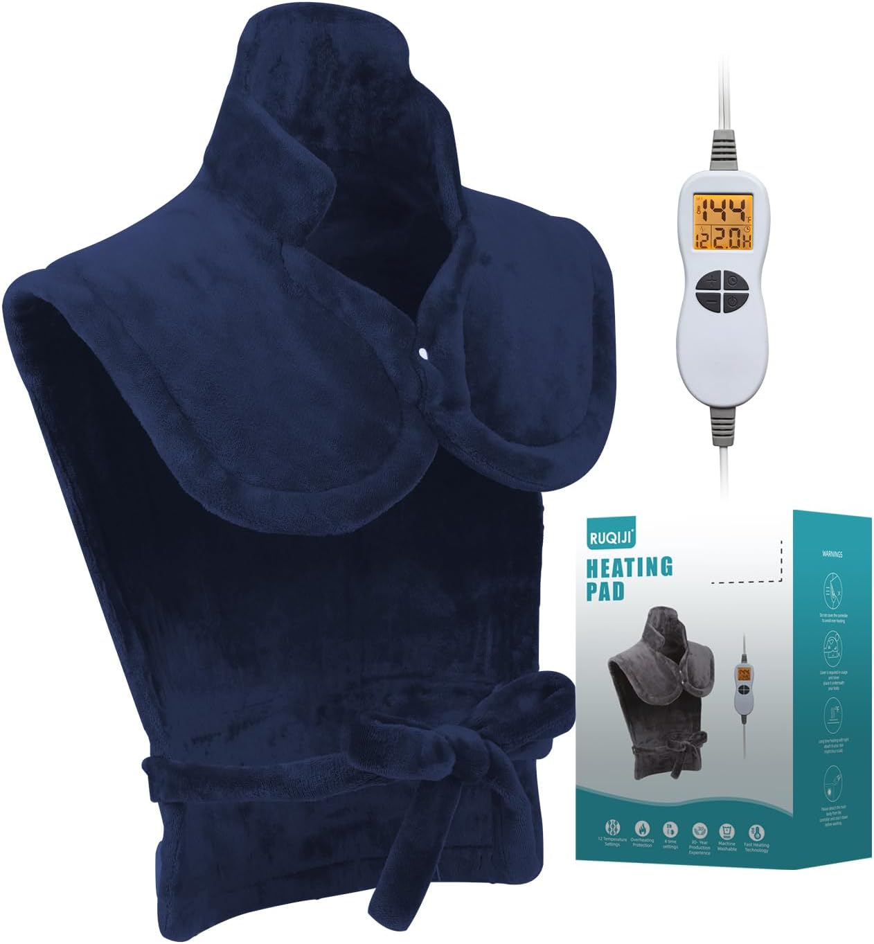 26 x 35 Flannel Heating Pad for Pain Relief with 12 Settings