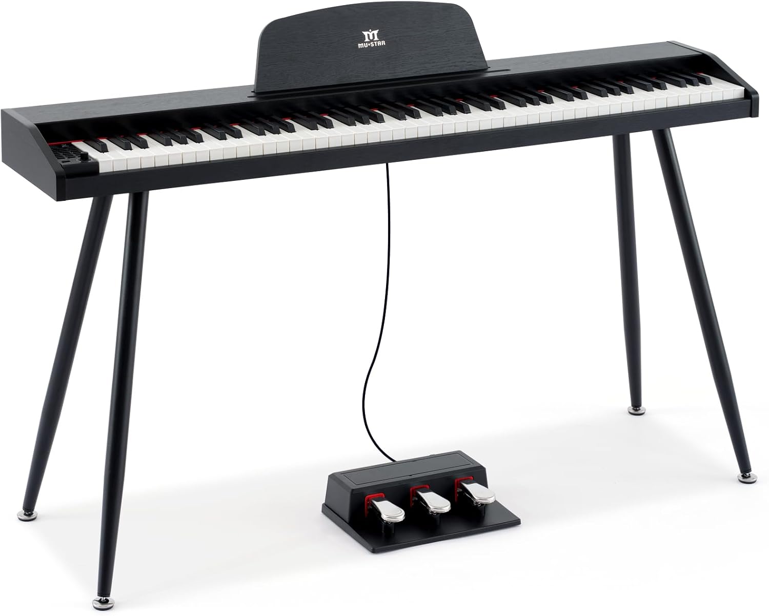 MUSTAR 88 Key Piano Keyboard for Beginners with Pedal Unit