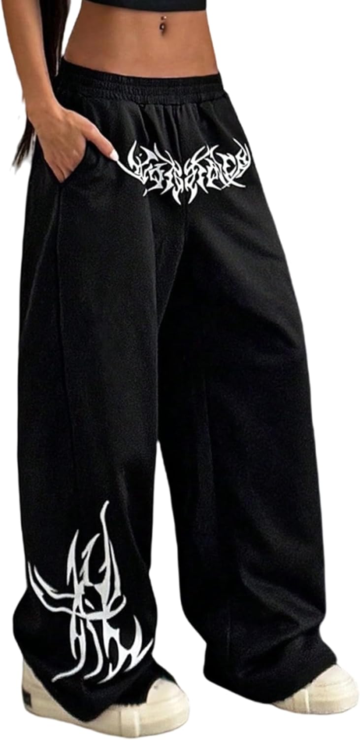ZAFUL Womens Wide Leg Sweatpants for Trendy Y2K Style