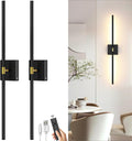 Battery Operated Wall Sconce Set of 2 - Rechargeable Wireless Wall