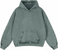 Mens Oversized Hoodies Pullover Women Acid Wash Preppy Hoodie