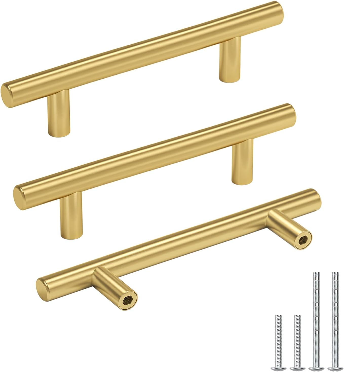 Brushed Gold Cabinet Pulls for Kitchen and Bedroom Cabinets