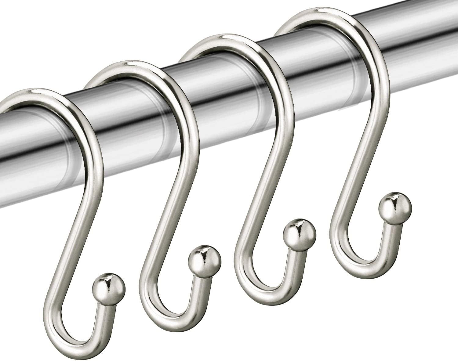 Rust-Proof Silver S Hooks Set for Bathroom Essentials