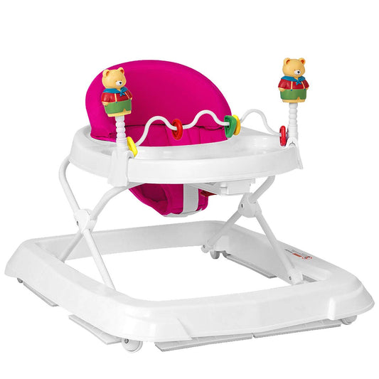 HONEY JOY Baby Walker with Interactive Piano & Adjustable Height