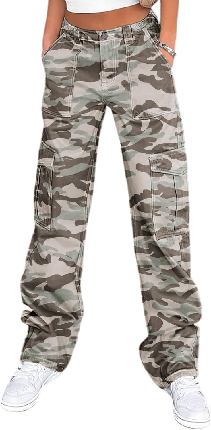 Lepunuo Cargo Pants for Women High Waisted Y2K Streetwear