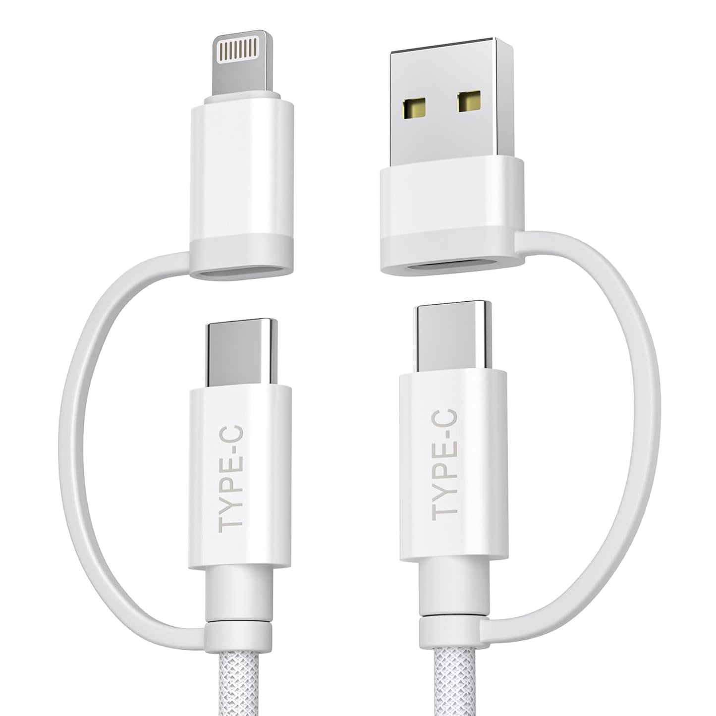 Fast Charge 4-in-1 USB C Cable | Basesailor 1ft