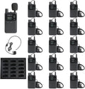 AGJ Wireless Tour Guide System 1 Transmitter 15 Receivers - Clear
