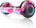 Self Balance Scooter 6.5 in with Speaker and LED Lights Red - Safe