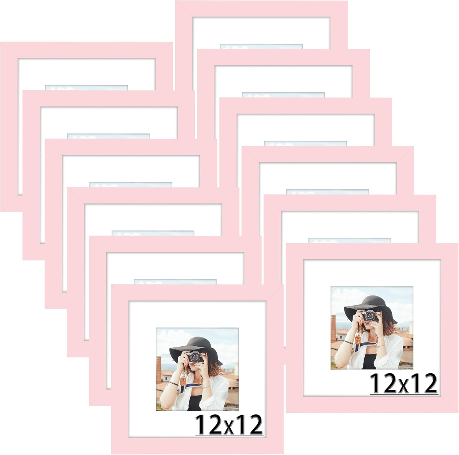 Picrit 12x12 Picture Frame Set of 12 for Wall Display