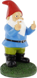 Gnometastic Middle Finger Gnome Statue Large 12.5in - Funny Garden