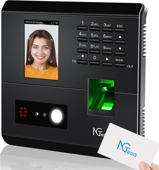 NGTeco APP-Based Time Clocks for Employees - 4-in-1 Solution