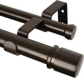 Double Curtain Rod 32 to 86 in Telescoping Double Drapery Rod - Heavy