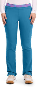 Women's Yoga Pull-On Scrub Pant with 7 Pockets - Comfortable Fit back