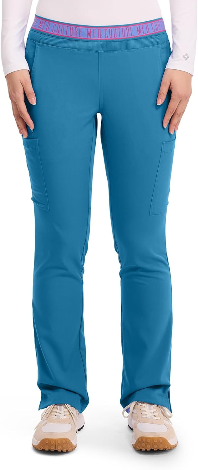 Med Couture Women's Yoga Pull-On Pant with 7 Pockets for Comfort
