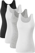 Orrpally Basic Tank Tops for Women 4-Pack - Lightweight Layering