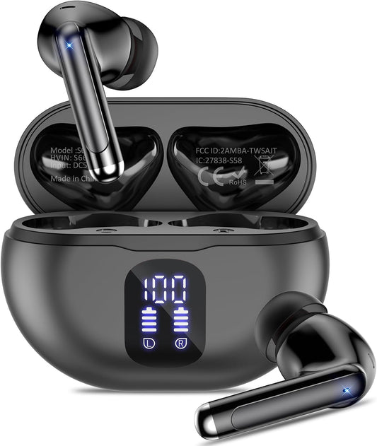 2024 Bluetooth Earbuds - 50H Playback & IPX7 Waterproof!