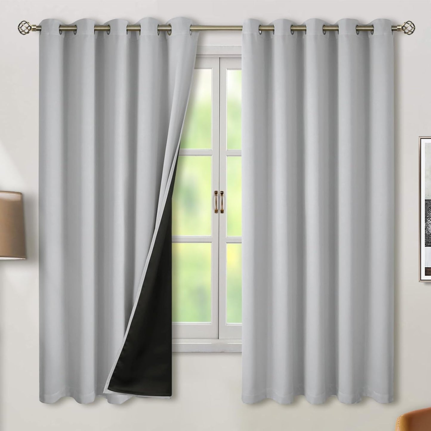 BGment Thermal Insulated Blackout Curtains for Bedroom 60x63
