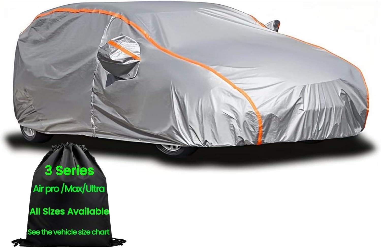 Waterproof All Weather Car Cover for Hatchback Cars Under 178in