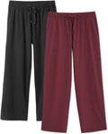 Men's Pajama Pants Cotton Comfy Sleep Bottoms 2 Pack - Lightweight in