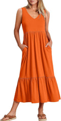 Flowy V Neck Maxi Dress for Women Ideal for Summer Events