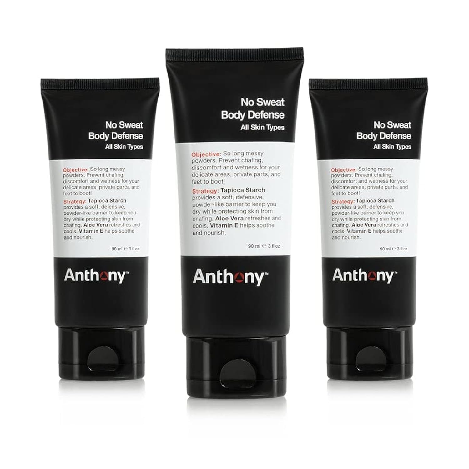 Anthony No Sweat Body Defense Deodorant for Men - Talc-Free Care
