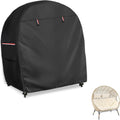 Double Egg Chair Cover Black - Fits 35.4in D x 57.1in W x 56.3in H