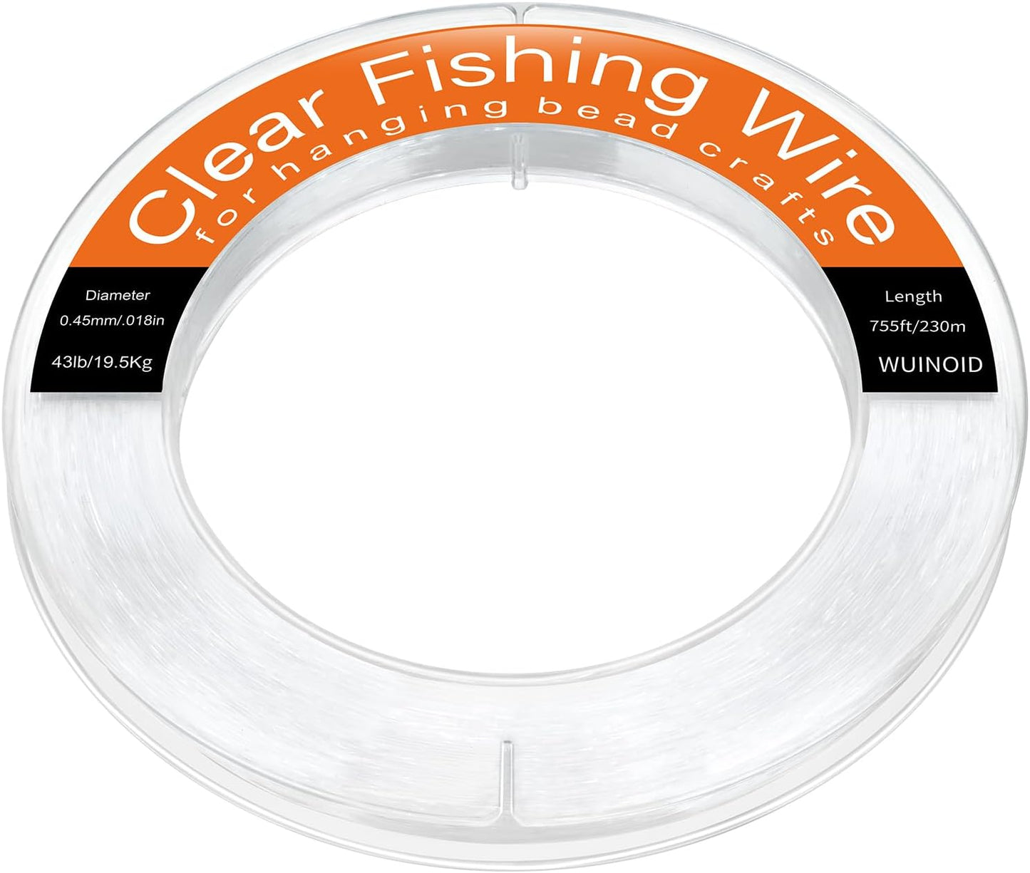 Invisible 755 ft Clear Fishing Line for Crafts & Jewelry, WUINDID