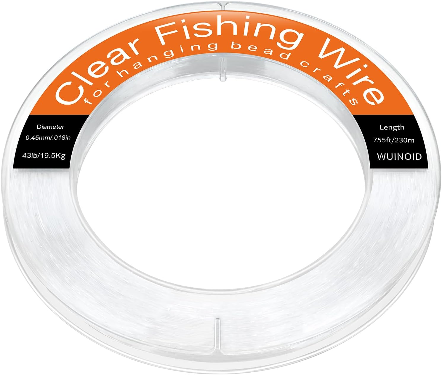 Invisible 755 ft Clear Fishing Line for Crafts & Jewelry, WUINDID