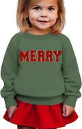 BOUTIKOME Glitter Merry Christmas Toddler Sweatshirt