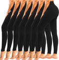 High Waisted Leggings for Women with Tummy Control - 7 Pack