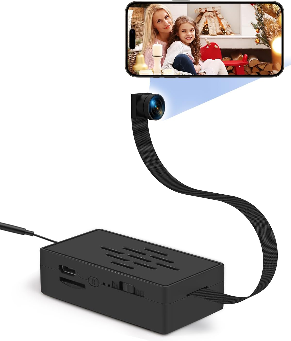 Keeggiss WiFi Spy Camera - Motion Detection, 1080P Hidden Cam
