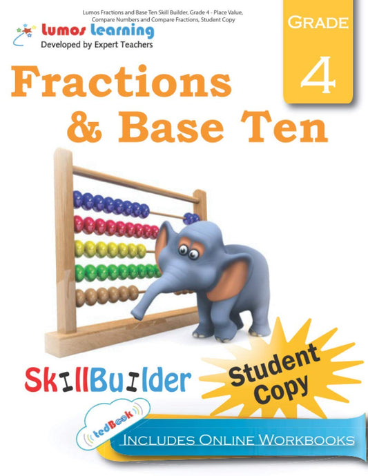 Lumos Fractions and Base Ten Skill Builder for Grade 4