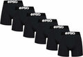 Men's 6-Pack Mid Length Boxer Briefs 5 in Inseam - Breathable Support