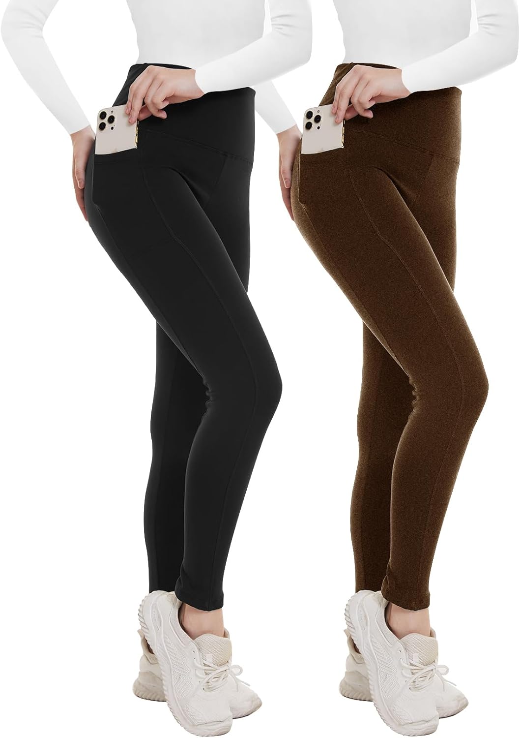 Fleece Lined Leggings for Women - Thermal Winter Warm Tights