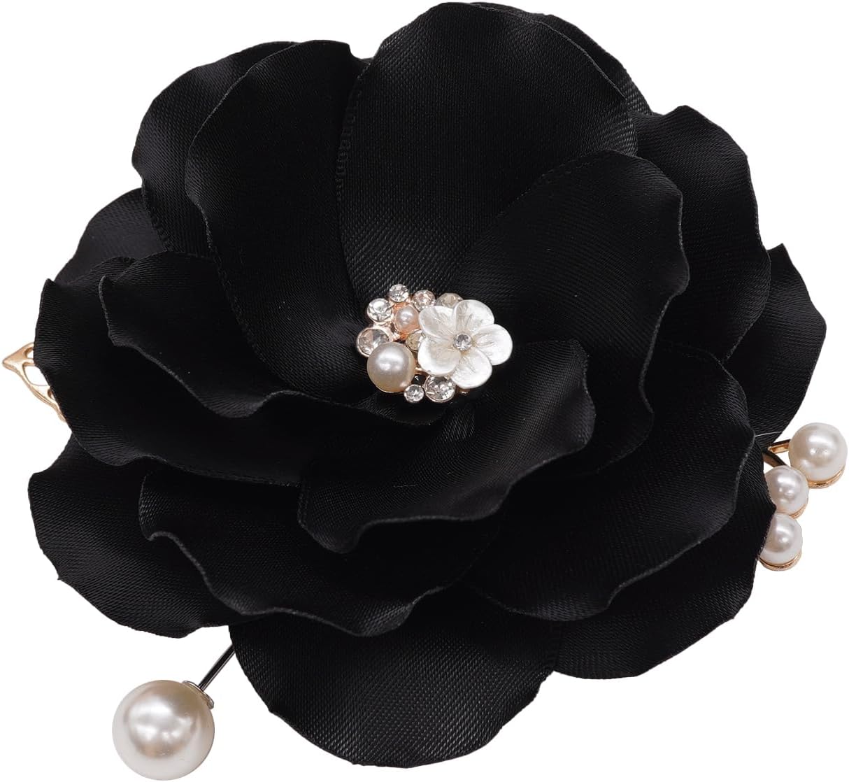 Fabric Flower Brooch Pin - Handmade Floral Accessory Gift