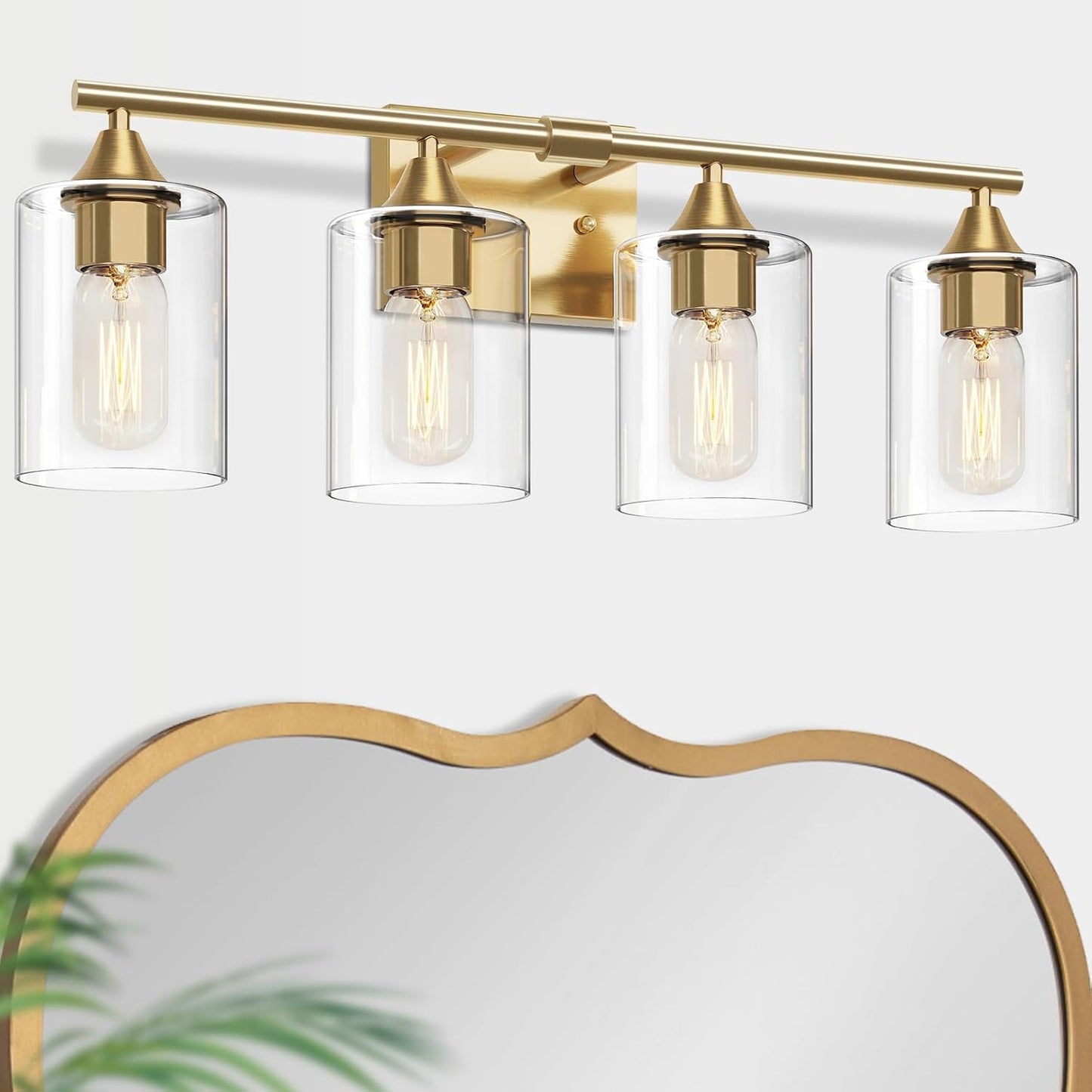 Brushed Gold Vanity Light for Modern Bathroom and Hallway Use