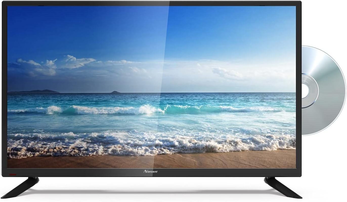 32-Inch 720P LED LCD HDTV with Built-in DVD Player for Home