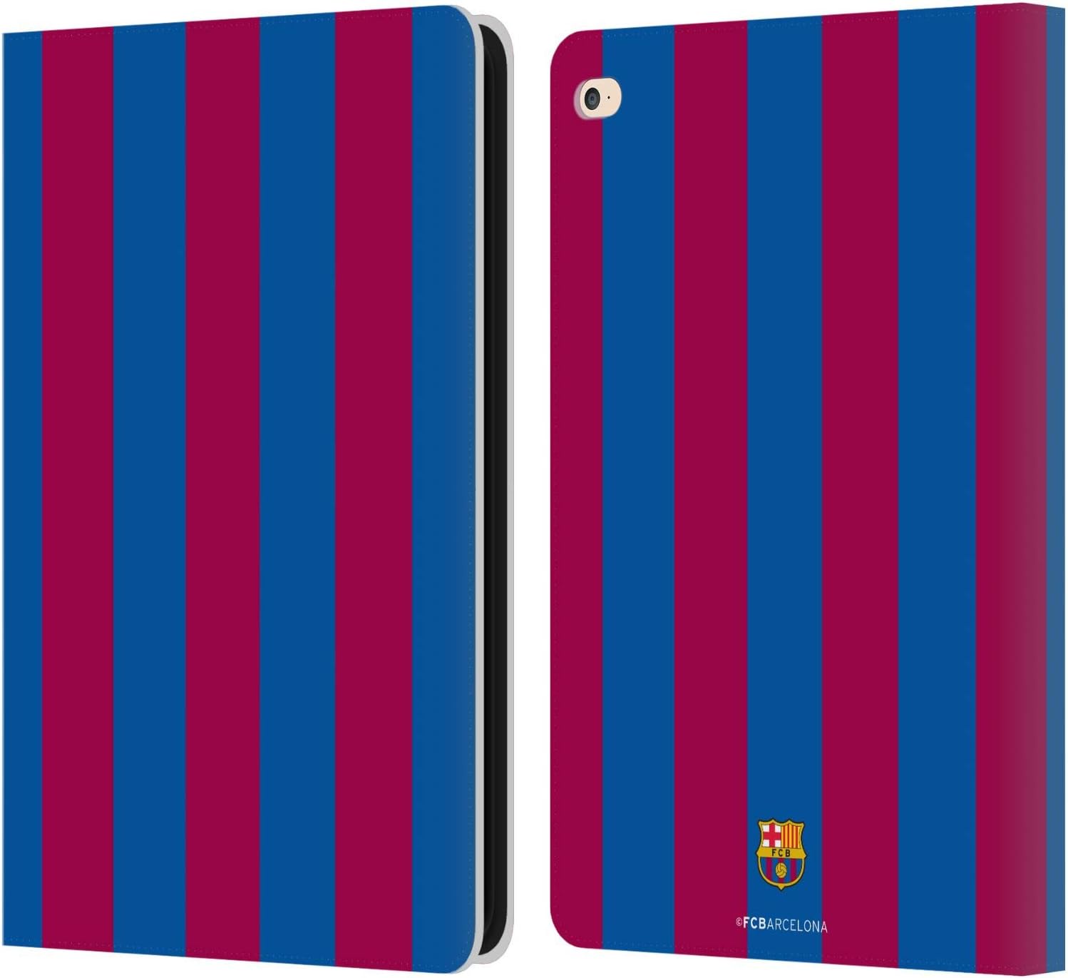 FC Barcelona Stripes Crest Leather Wallet Case for iPad Air 2