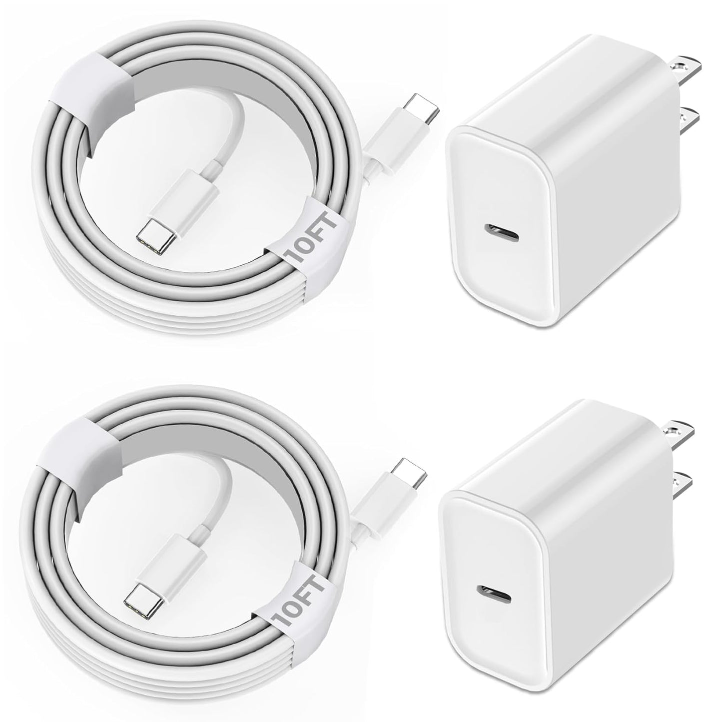 iPhone 15 Charger Fast Charging with 10FT USB C Cable and Adapter