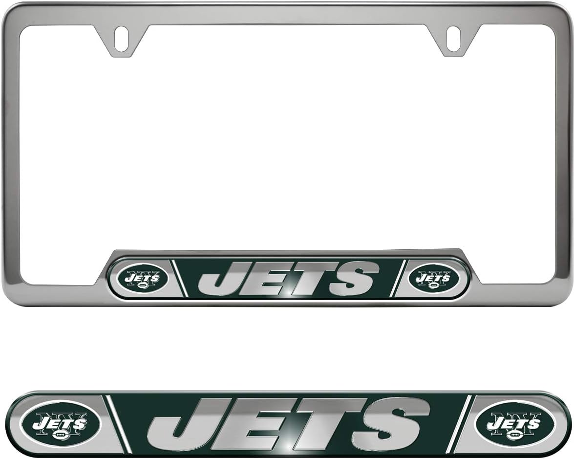 NFL Embossed License Plate Frame for Team Spirit Enthusiasts