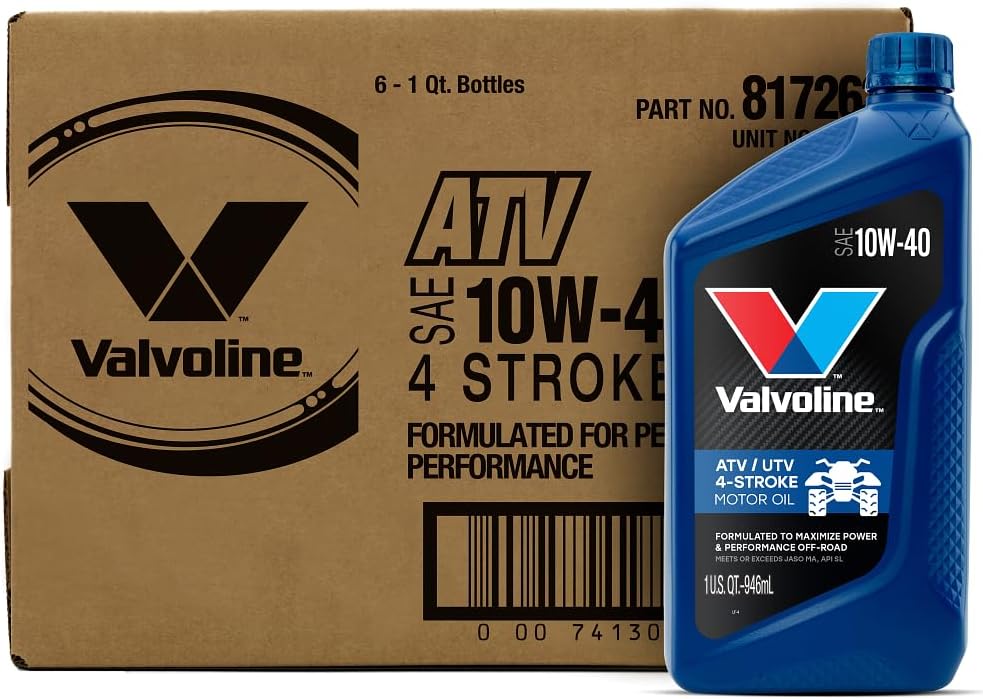 Valvoline 4-Stroke ATV/UTV SAE 10W-40 Motor Oil for Performance